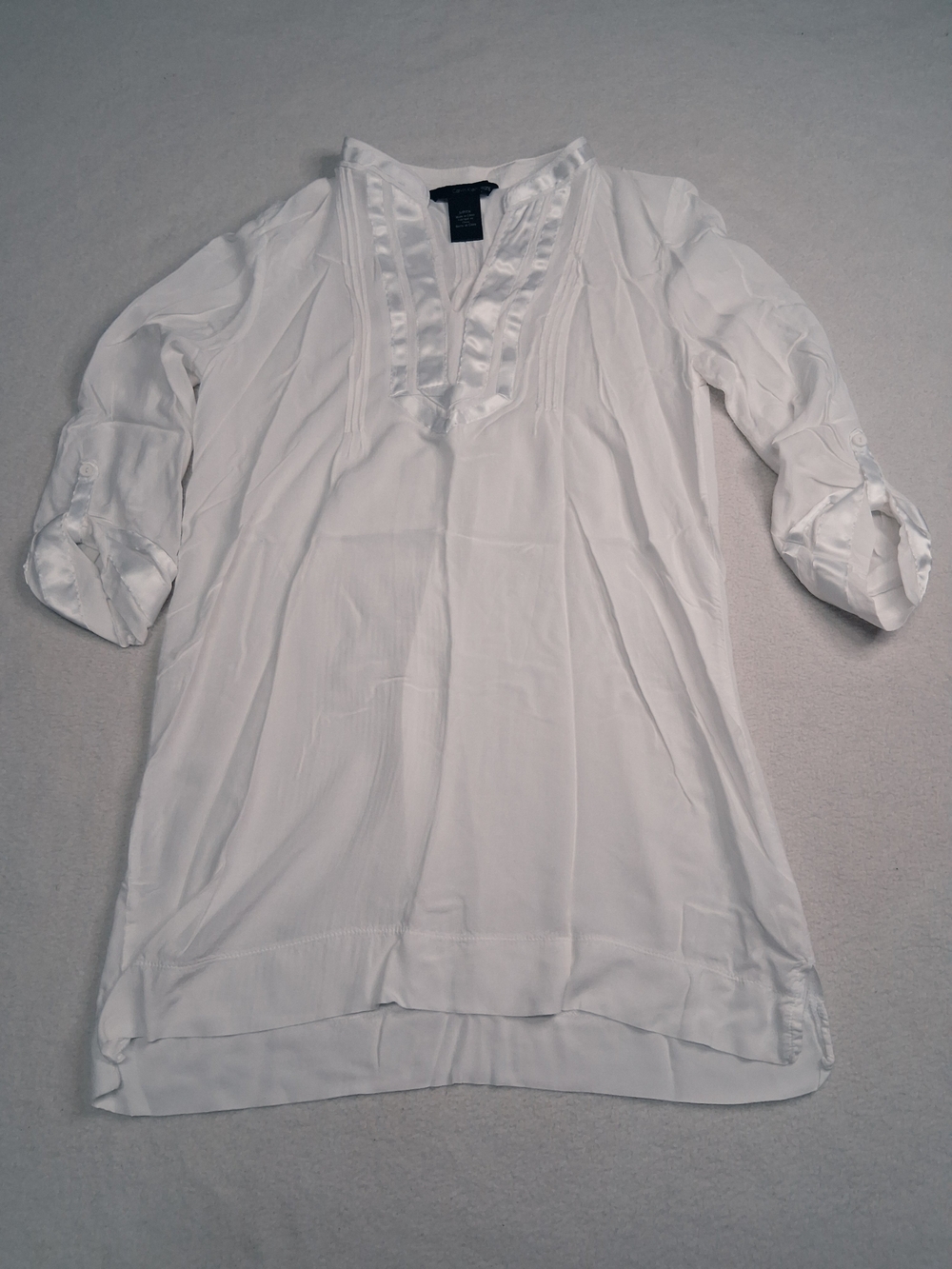 Calvin Klein Jeans White V-Neck Tunic